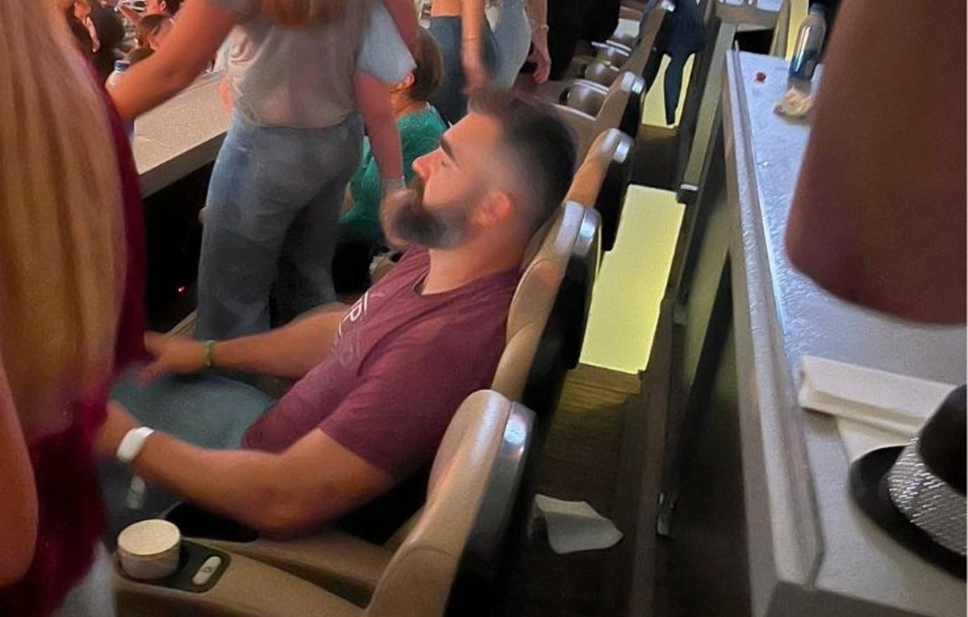 jason kelce insists did not fall asleep taylor swift eras tour concert