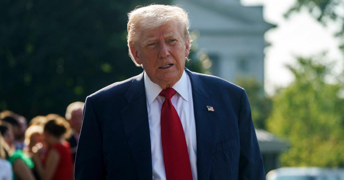Image of Donald Trump appeared to deflect questions regarding the Epstein files.