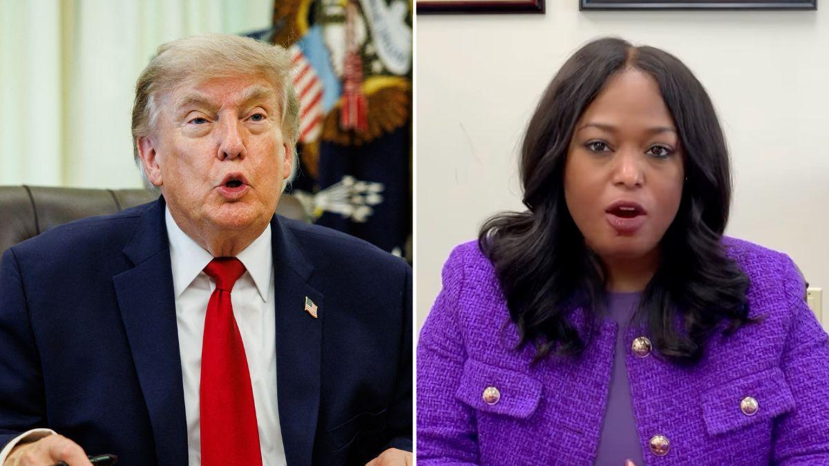 Photo of Donald Trump and Janeese Lewis George.