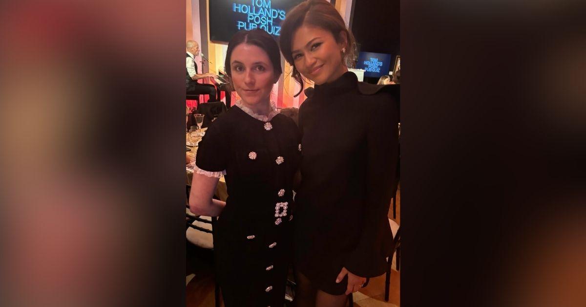 image of Zendaya stunned in a black mini dress.