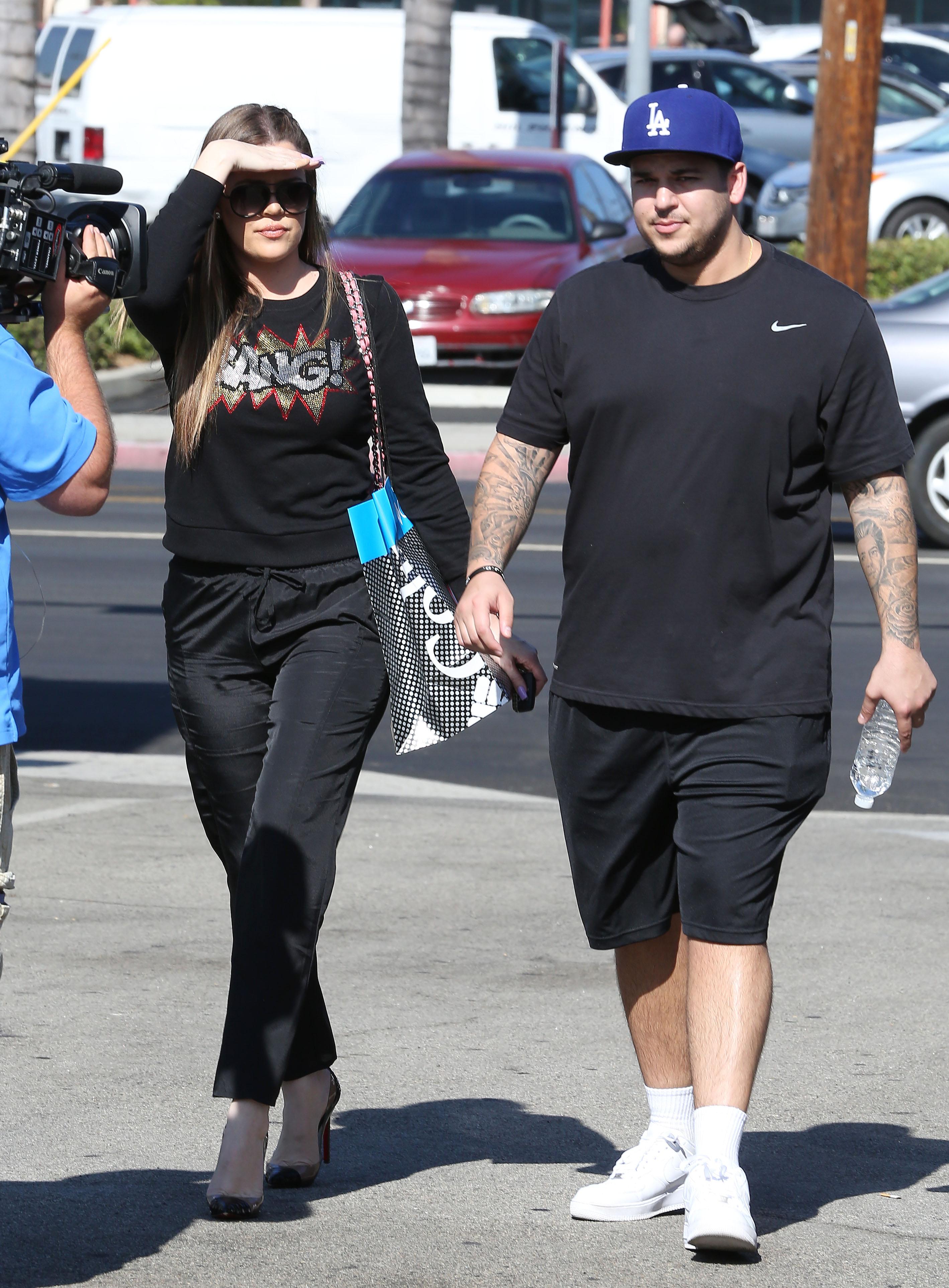 EXCLUSIVE: Khloe and Rob Kardashian filming &#8216;Keeping up with the Kardashians&#8217; in Los Angeles