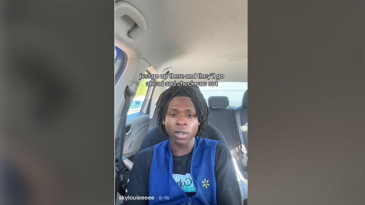 Image of the retail employee said the customer became angry and slammed his head against the cart during the confrontation.