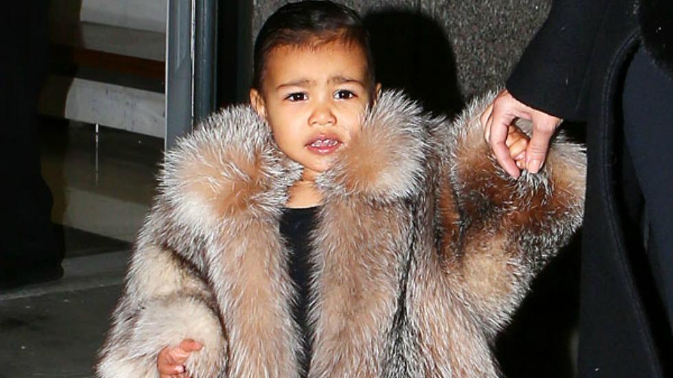 Kim Kardashian’s Daughter North West Rocks Fabulous Fur Coat In New ...