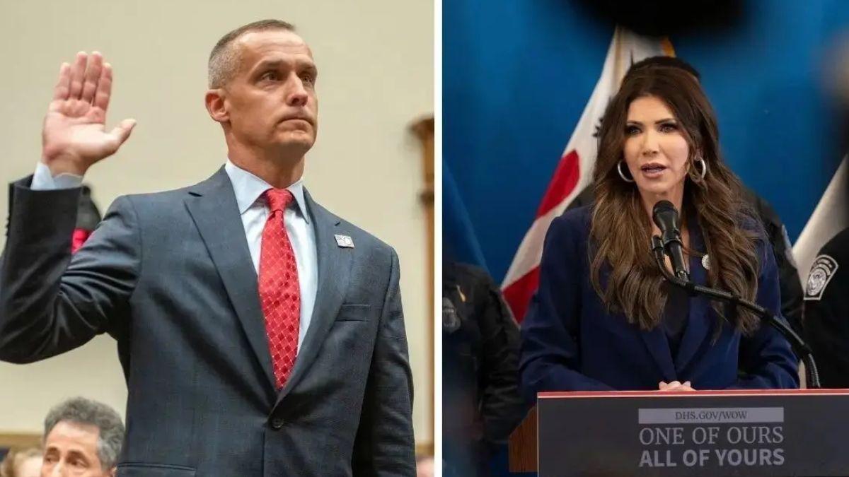image of Both Corey Lewandowski and Kristi Noem have been married to other people for decades.
