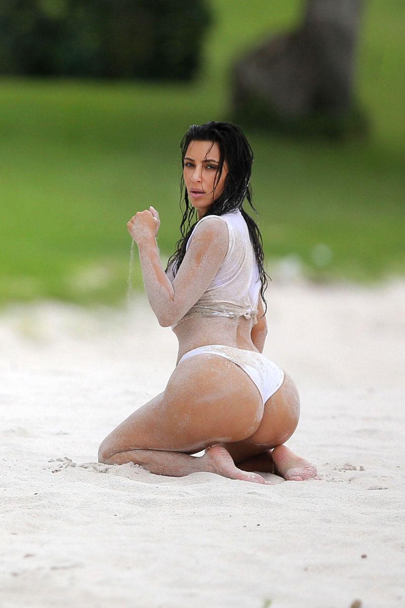 Beach Babe! Kim Kardashian Exposes Her Butt And Boobs During Almost-Naked  Photo Shoot In Mexico — See The Shocking Photos!