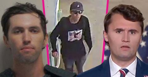 Composite photo of Tyler Robinson, shooting suspect and Charlie Kirk.