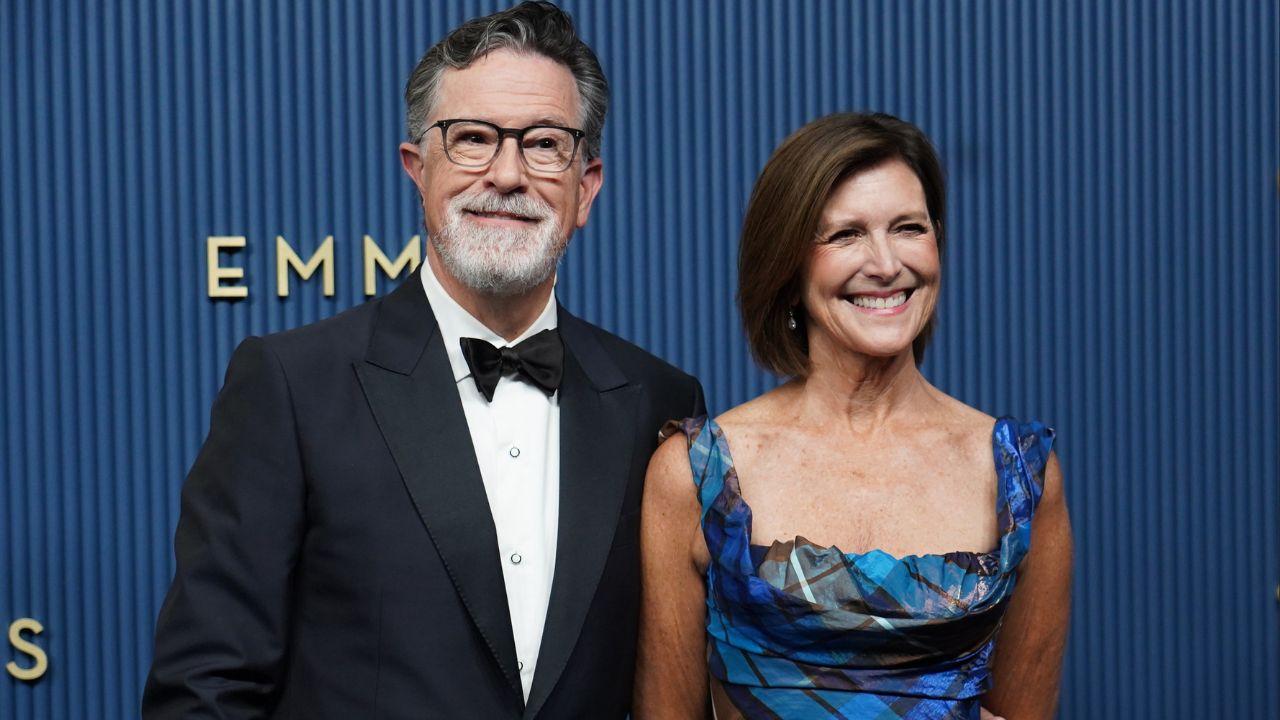 image of Stephen Colbert took home an Emmy.