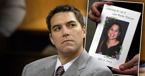 Scott Peterson in Court in @004, Inset of Murdered Wife Laci Peterson