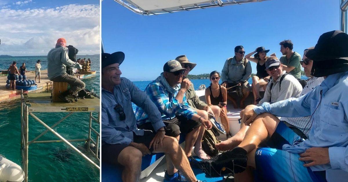 Photos of Jeff Probst and Survivor Crew