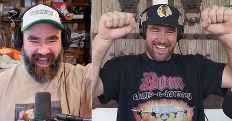 Photos of Jason and Travis Kelce.