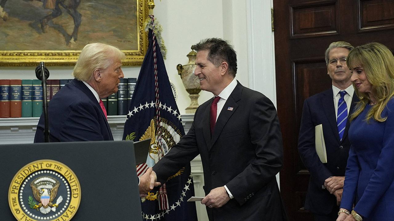Image of Michael and Susan Dell pledged $6.25 billion to Trump accounts. 