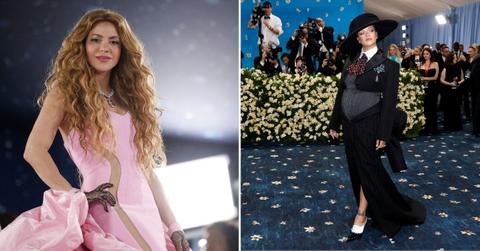 Composite photo of Shakira and Rihanna