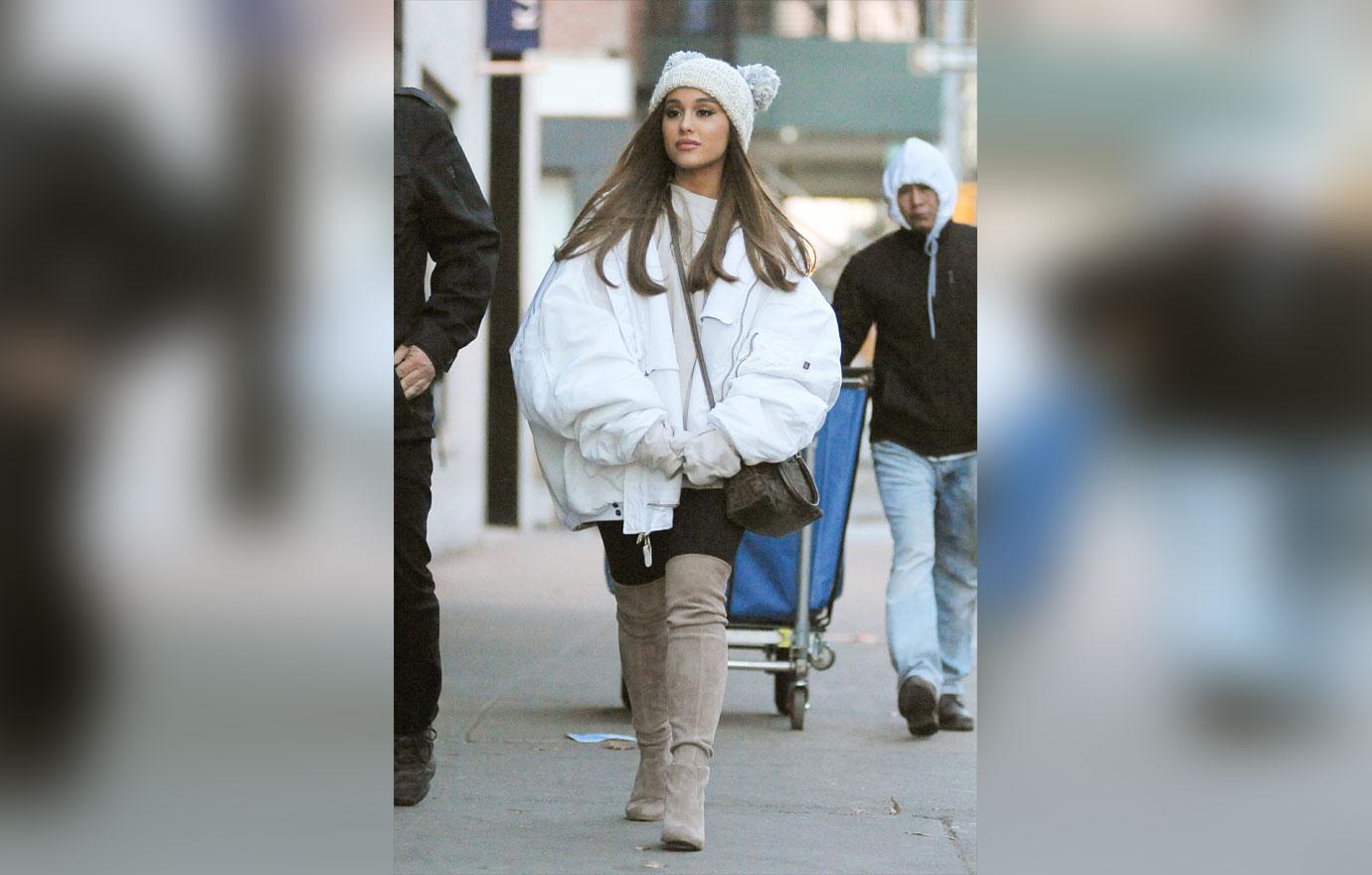 Ariana Grande Spotted in New York ariana grande cries onstage