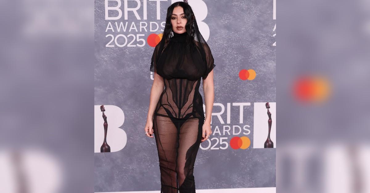 charli xcx claps back haters see through dress brit awards photos