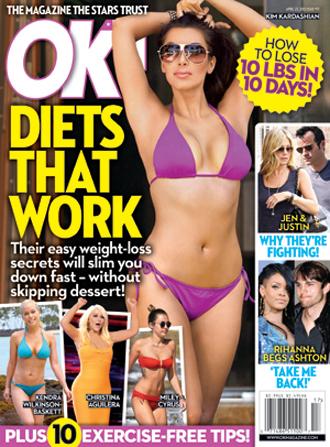 OK! COVER STORY: Get Bikini Like Kim Kardashian & Cyrus Hottest Diets!