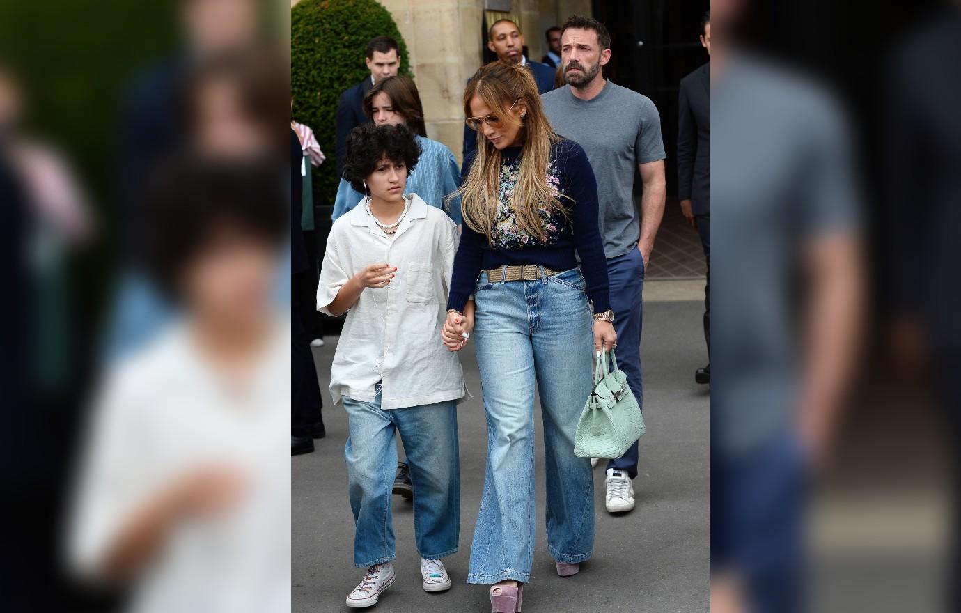 Jennifer Lopez & Emme Hold Hands In Paris: Photos
