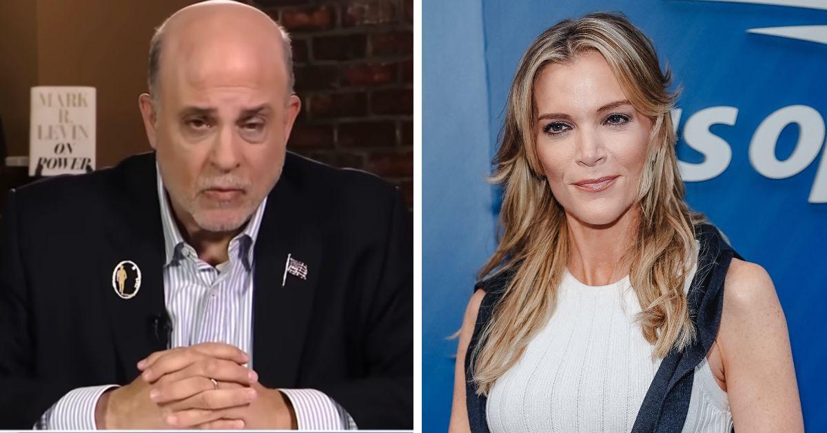 split photo of mark levin and megyn kelly