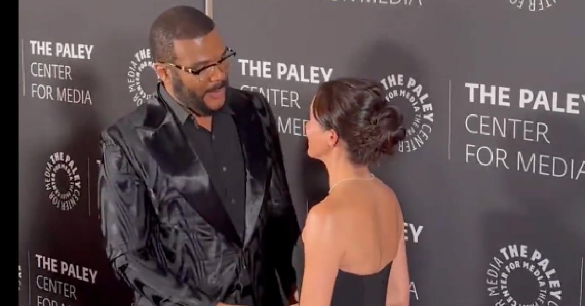 tyler perry shuts down question meghan markle prince harry flee uk