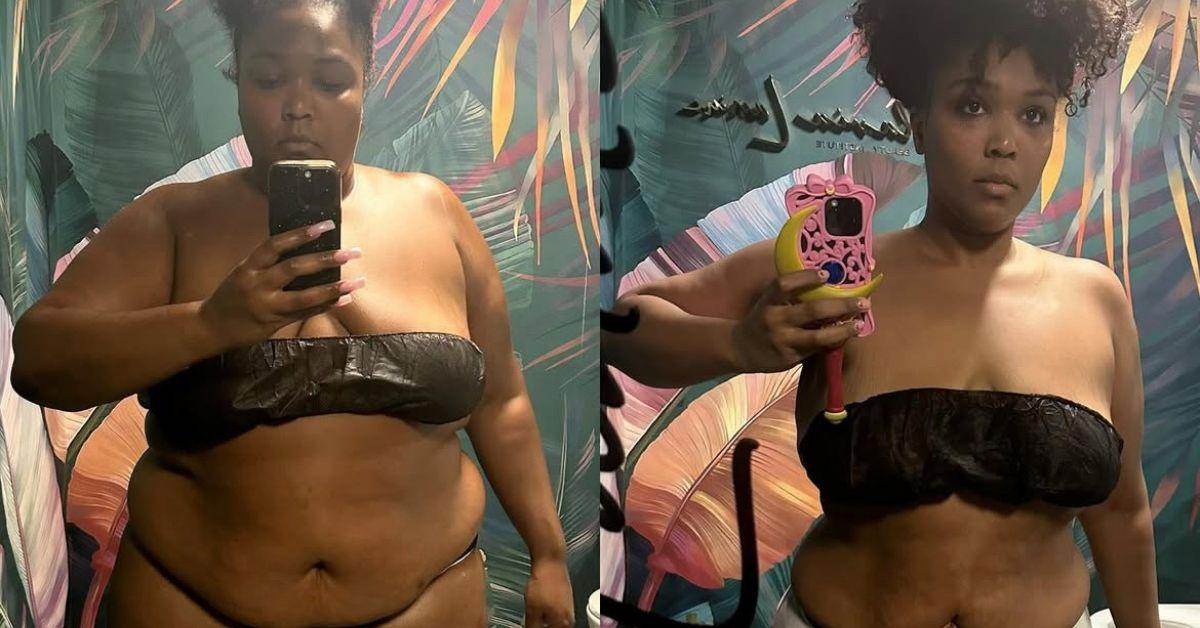 lizzo shakes butt nude bodysuit song still cant fuh watch