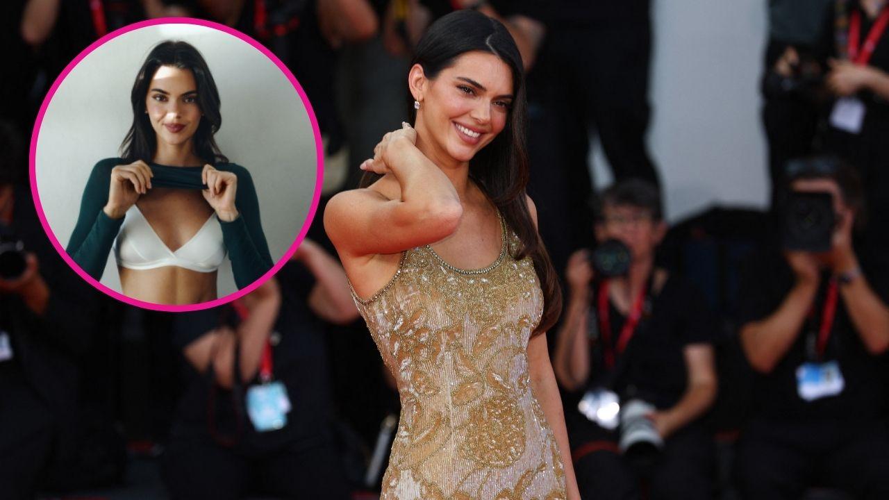 Image of Kendall Jenner modeled for Italian lingerie brand Intimissimi.