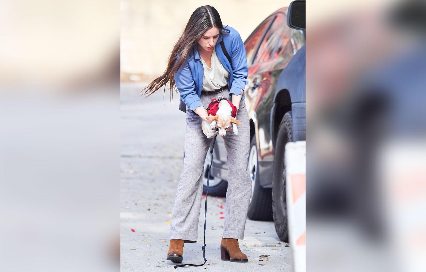 scout willis spotted running errands walking dog photos