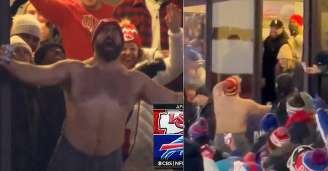 taylor swift shirtless jason travis touchdown reaction watch