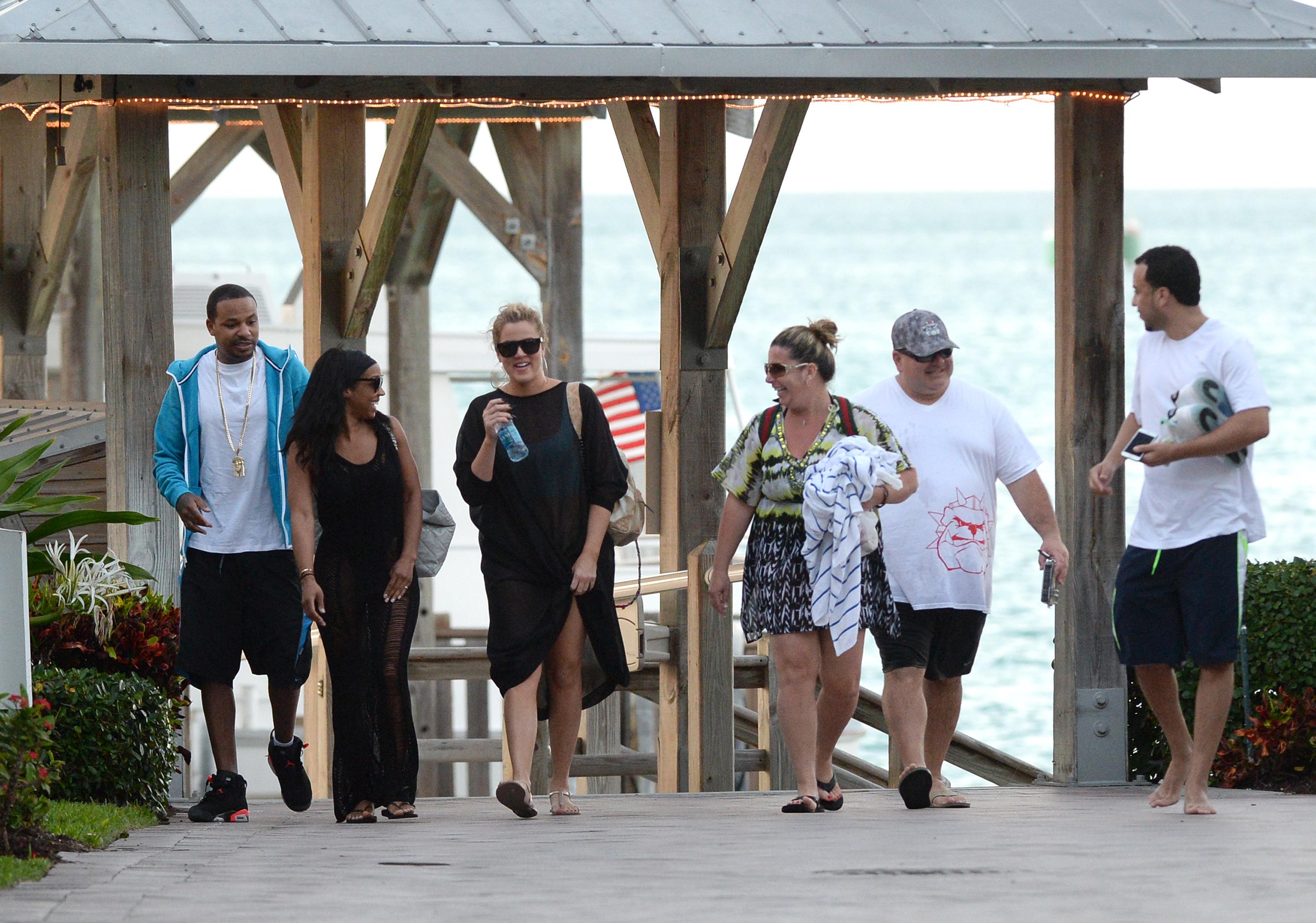 EXCLUSIVE: INF &#8211; Khloe Kardashian and French Montana Spend The Day On A Boat In Key West