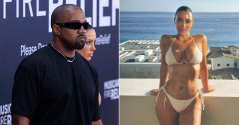 Photo of Kanye West and Kim Kardashian