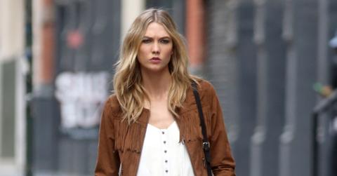Karlie Kloss seen on a photo shoot in New York, NYC