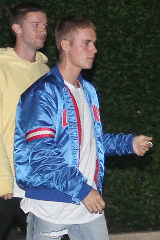 Justin Bieber out for Dinner With Patrick Schwarzenegger and Abby Champion in the Hamptons