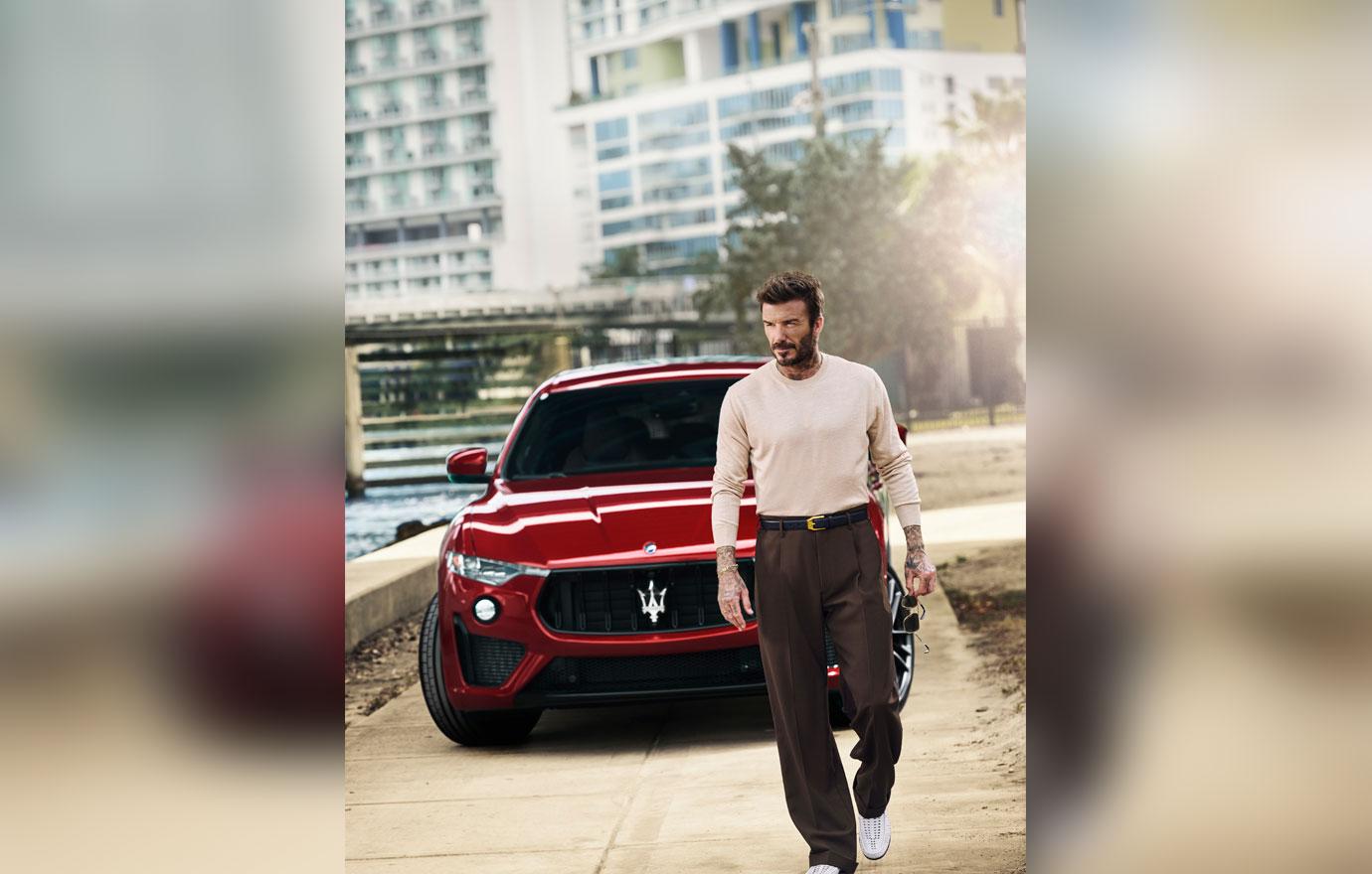 david beckham behind the scenes of maserati ad