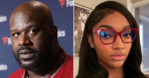 Composite photo of Shaquille O'Neal and Angel Reese.