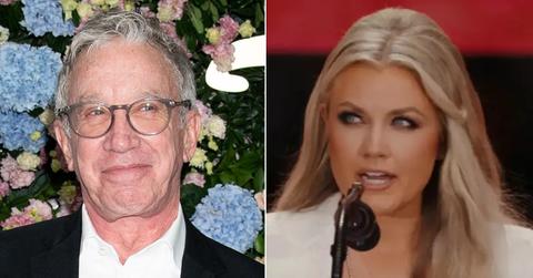 Split photo of Tim Allen and Erika Kirk.