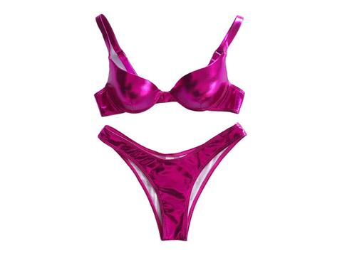 kim kardashian skims metallic swimwear bikini trend shop