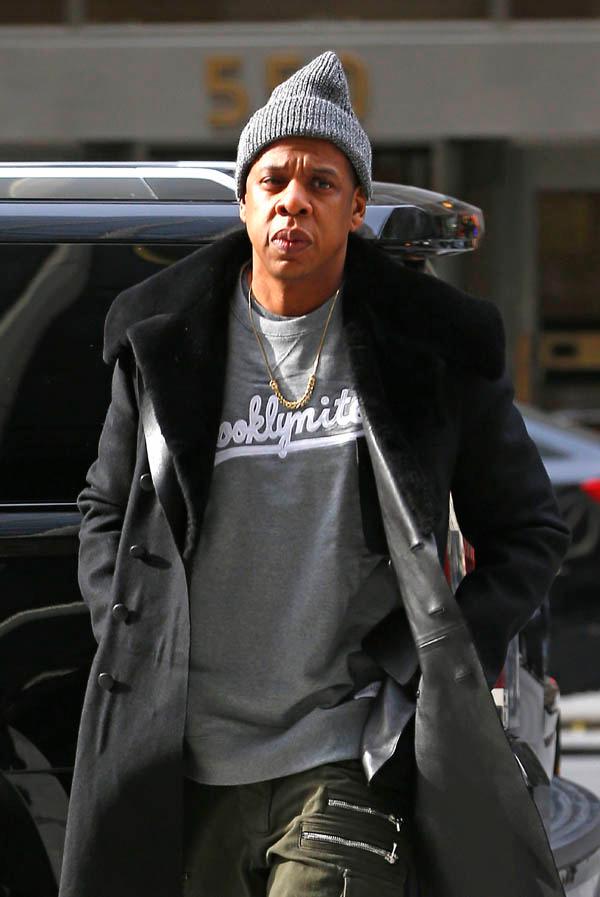 Jay Z arrives at the Roc Nation office in New York City, NY