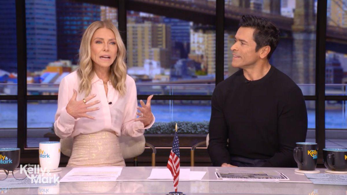 Image of Kelly Ripa said she 'sprang out of bed' and turned on the shower before realizing it was the middle of the night.