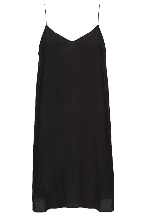 Black slip dress