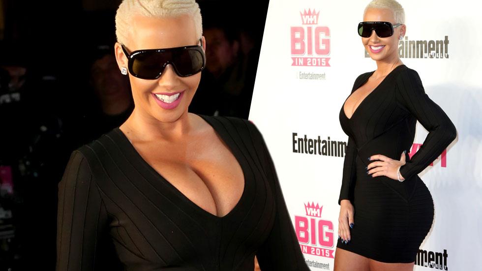 Amber Rose Wears Fur Before Baring Major Cleavage At Sister Code