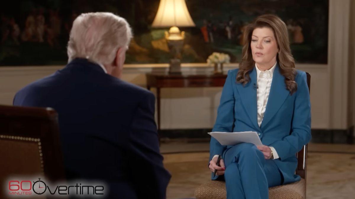 Photo of Norah O'Donnell read Cole Thomas Allen's alleged manifesto out loud to Donald Trump.