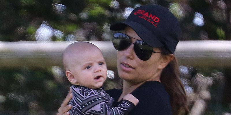 PICS Eva Longoria Enjoys A Stroll With Her Adorable Baby Santiago