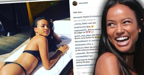 Karrueche tran death threats naked selfie