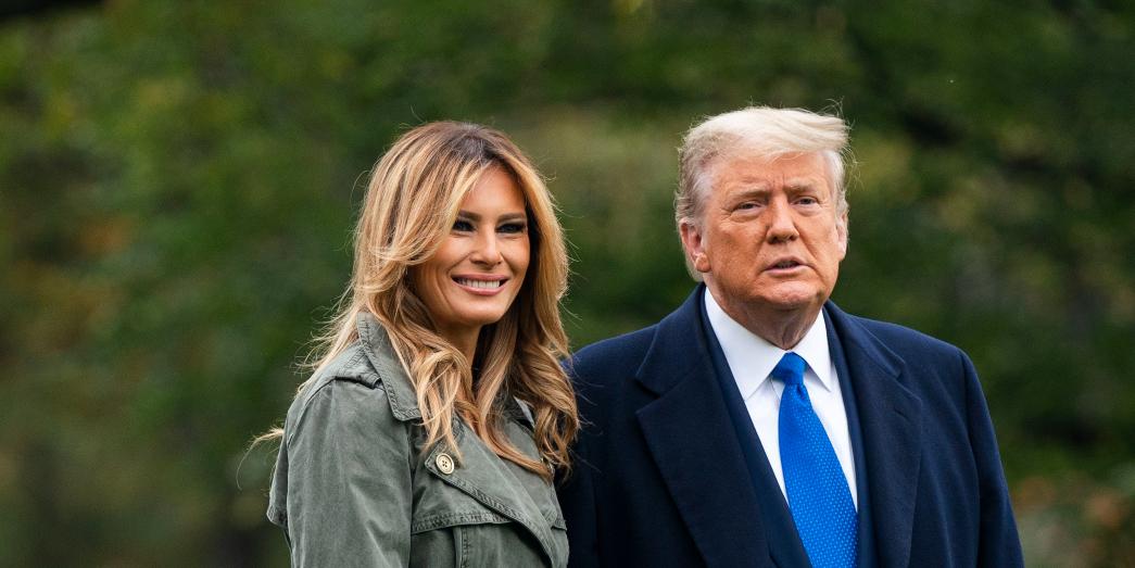 Donald and Melania Trump departs White house for last week of campaigning