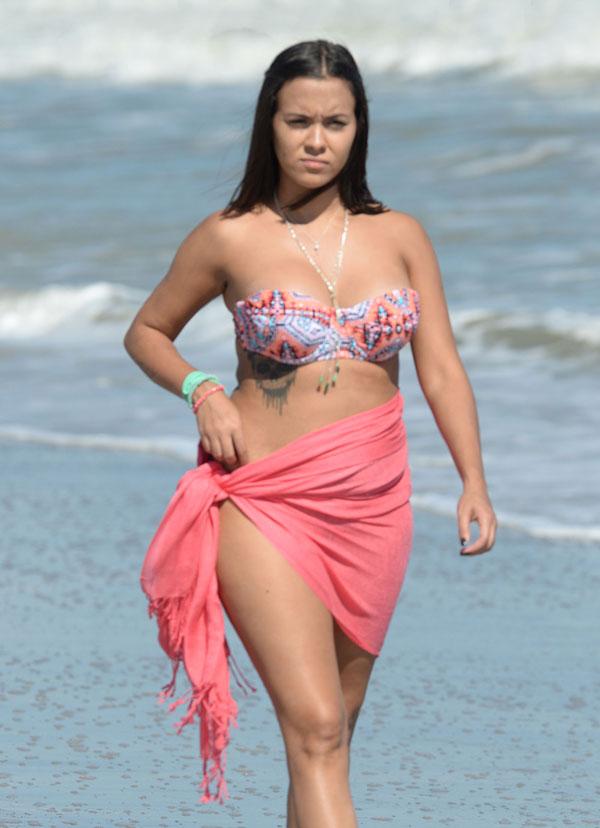 Busty Briana Teen Mom Star Briana Dejesus Flaunts Bare Breasts While Tanning Topless On Beach