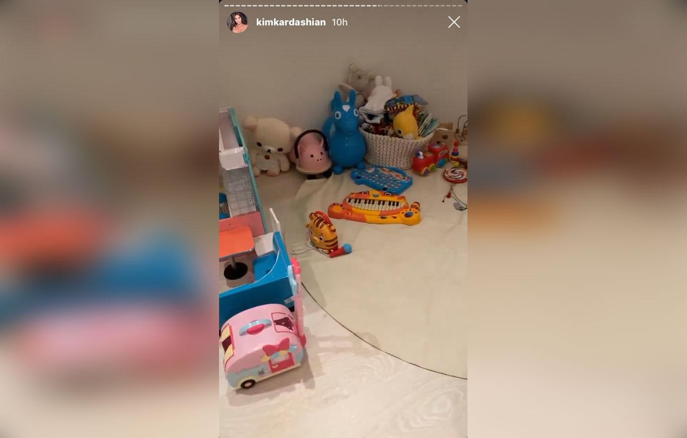 Kim Kardashian Gives Tour Of Her Kids’ Play Room