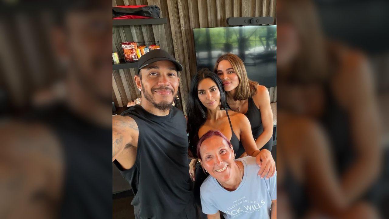 image of a source described Kim Kardashian and Lewis Hamilton's romance as 'very easy and light.'