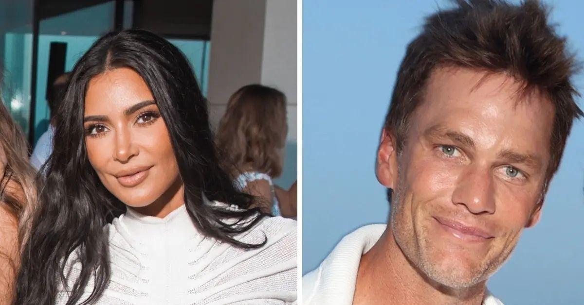Photo of Kim Kardashian addressed speculation she dated Tom Brady in 2023.