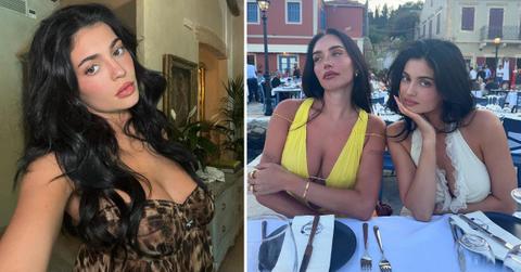 Photo of Kylie Jenner and a picture of Jenner with Stassie Karanikolaou