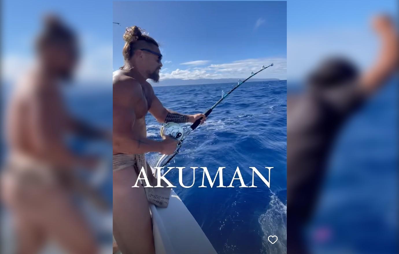 Jason Momoa caught the eyes of the world after his weekend fishing trip