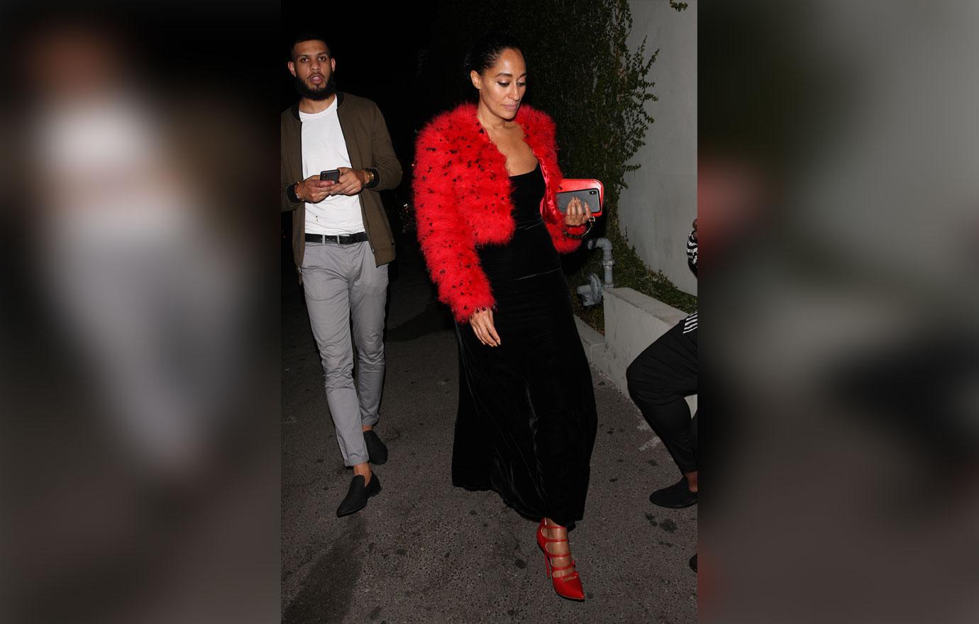 Tracee Ellis Ross is seen leaving P Diddy&#8217;s 49th birthday party held at Ysabel restaurant