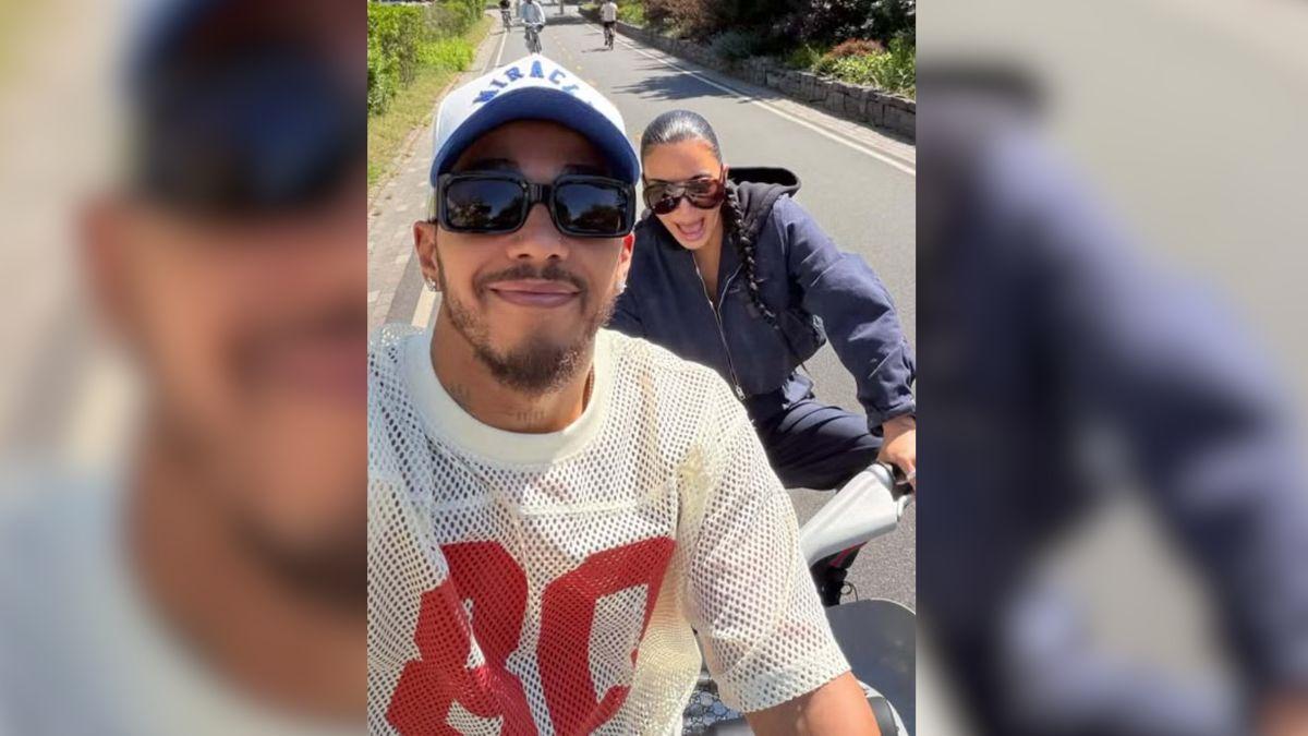 Photo of Lewis Hamilton and Kim Kardashian